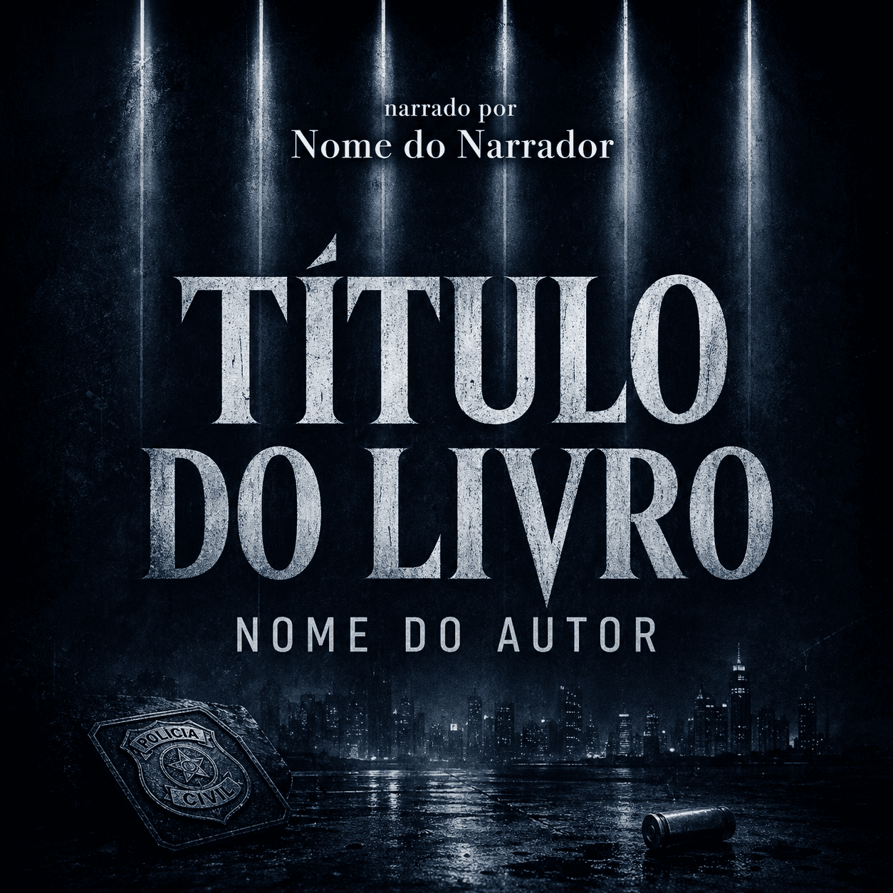 Capa de audiobook — Thriller policial