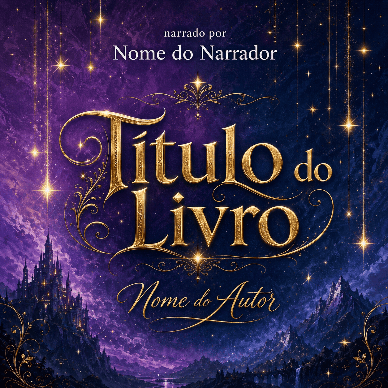 Capa de audiobook — Fantasia épica