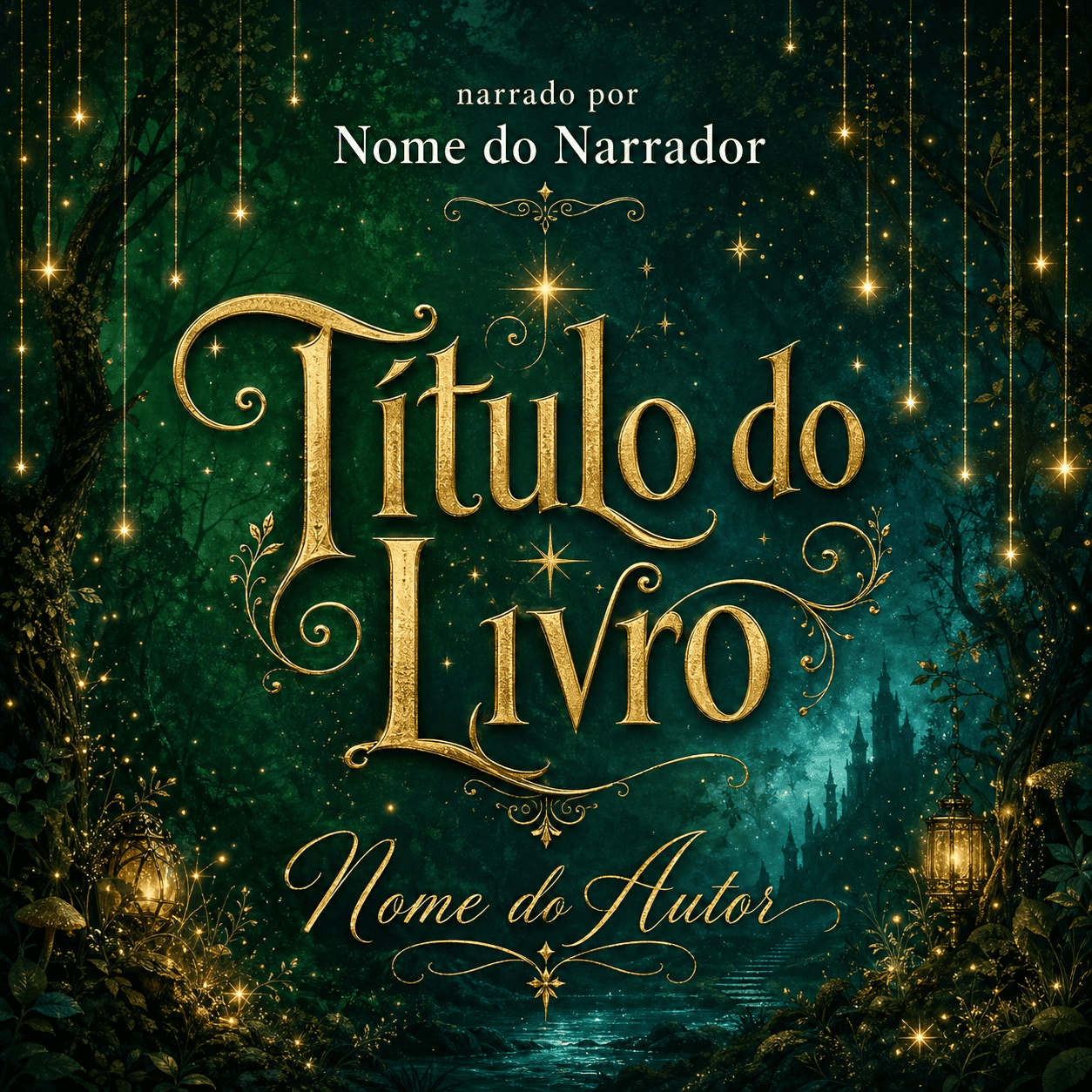 Capa de audiobook — Fantasia mágica